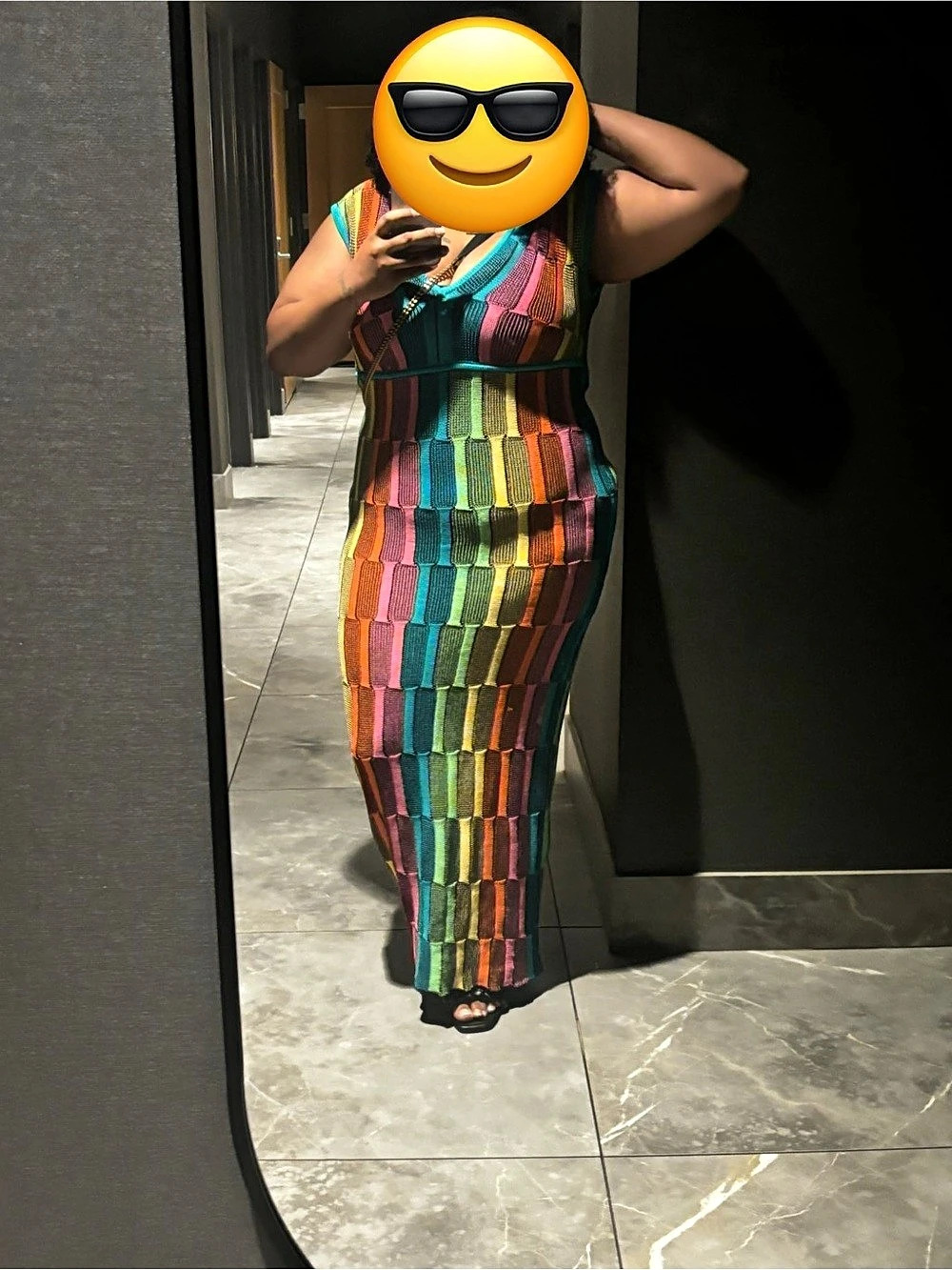 Fashion Nova Multicolor Striped Maxi Dress